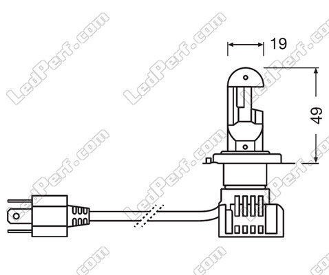 Kit Ampoules H4 LED Osram Night Breaker Homologuées - 64193DWNB-FB