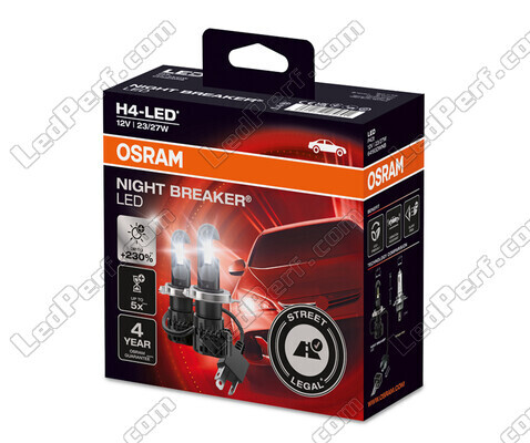 Kit Ampoules H4 LED Osram Night Breaker Homologuées - 64193DWNB-FB