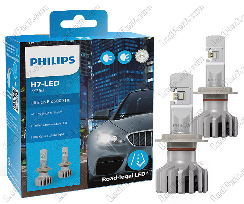 Ampoules LED H7 pour moto Ultinon Pro6000 APPROUVÉ EN ESPAGNE