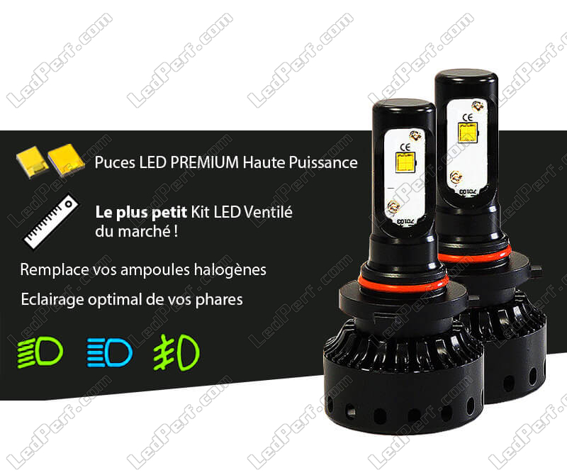 Mini ampoule LED HB3 paire - Équipement auto