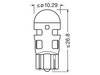 Ampoules LED W5W Osram LEDriving® SL Rouges - W2.1x9.5d