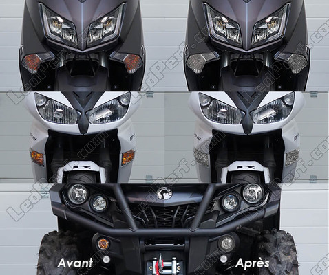 Led Clignotants Avant Aprilia Caponord 1200  avant et après