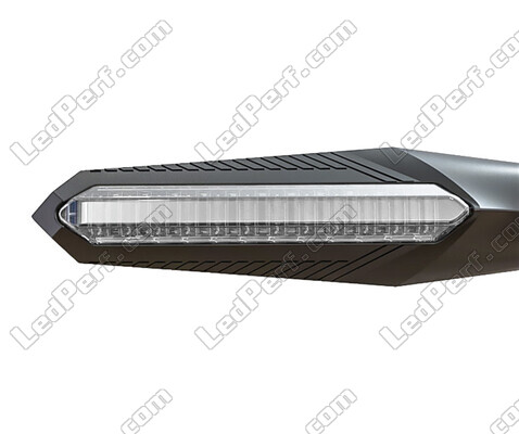 Vue avant des clignotants dynamiques LED avec feux de jour pour Aprilia RS 125 (1999 - 2005)