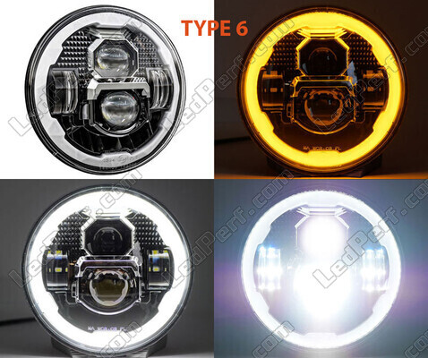 Phare à LED pour Moto-Guzzi California 1400 Touring - Optique moto rond homologué