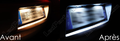 Changer les ampoules de plaque d'immatriculation sur Peugeot 206