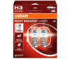 Pack de 2 Ampoules H3 Osram Night Breaker Laser +150% - 64151NL-2HB