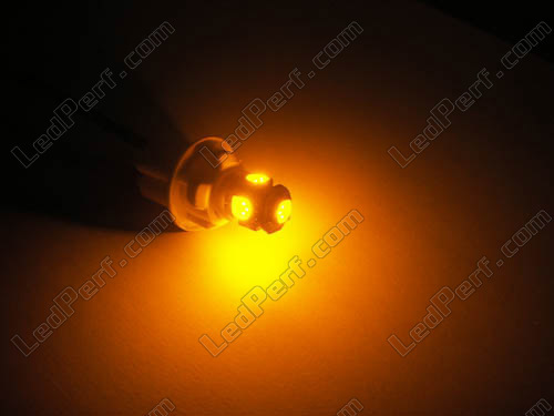 Ampoule LED T10 W5W Orange Jaune Clignotant Veilleuse Auto Moto Non Anti  Erreur