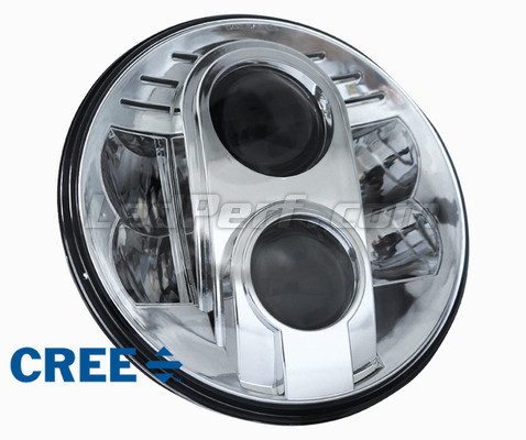 Phare LED Highsider de 7 pouces pour moto - Style HD - Type 8 - Certifié E  (chromé) : : Auto et Moto
