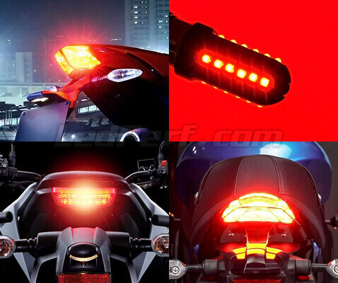 PHARES - OPTIQUES Feu arrière moto LED rétro rouge arrière Lampe d'arrêt de  frein pour Harley véhicules - Cdiscount Auto